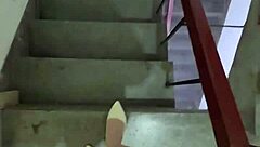 Shemale Ting Xuan, you pee outside then cum hard on your thigh?!