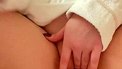 does big tits stepmom finger her wet pussy after showering?