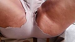 latina almost caught squirting solo with guests home