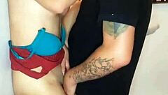 cute petite 18yo amateur gets facial cumshot on tits 💦😍