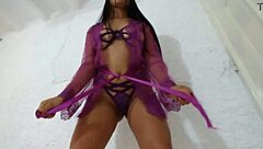 i'm a delicious latina teen in heels and lingerie flaunting big ass tits craving fat cock