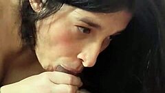 amateur neighbor brunette sucks and fucks face hard homemade