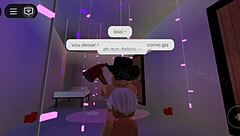 Femboy begs for rough all-night sex facial cumshot after late party arrival in Brookhaven!