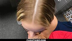 teen shoplifter bends for guard's big cock doggystyle or gets punished hard