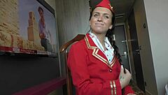 that big butt air hostess natalee gets bareback pounded on the bed by huge cock