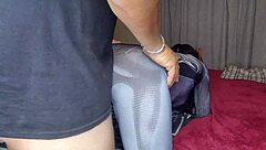 grace dresses as spidergirl for homemade anal creampie filling her tight petite ass with cum