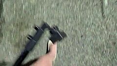 Shemale Ting Xuan, you pee outside then cum hard on your thigh?!