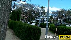 sexy spanish latina teen wanders forest and stranger pounds her shaved pussy hard