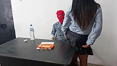 I FUCKED STEPDAD'S SECRETARY IN OFFICE SHE SEDUCED ME DESK STAND SEX