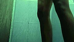 rohitjames flexes muscular legs in first country massage homemade clip