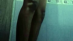 rohitjames flexes muscular legs in first country massage homemade clip