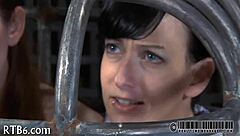check out this intense sadomasochism with her bound tight in ropes