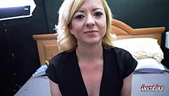 i meant to say... this skinny blonde's tight butt gets fucked deep for anal creampie!!