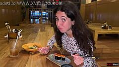 I suck dick in sushi bar toilet then eat rolls with cum dripping on my face?? 🤤💦🍣