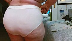 dawnskye1962 flashes hairy beaver and big natural tits in first white panties update