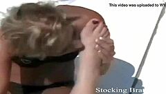 we crave sucking her stocking-clad toes in lesbian femdom