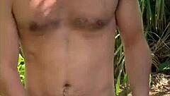 trilha stranger jerks off then takes my huge cock anal