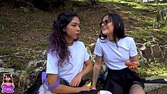 Rebel College Friend Skips Class Scissors Petite Latina Pussy Party