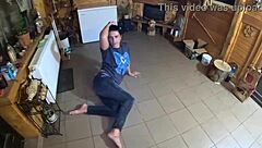 face-fucking curvy euro slut in tight jeans ends with hot cum play