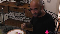 romantic dinner explodes into wild anal creampie with naughty wife!!