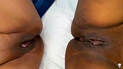 best lesbian orgasms rubbing pussies with ebony friend scissoring wet