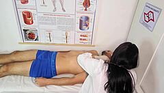 nurse makes patient rock hard erection in hospital dirty play!!