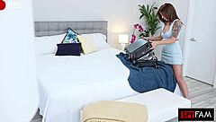 college slut sneaks home wet for stepbro's thick cock craving