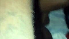 your hairy ebony pussy creaming all over boyfriend's cock in missionary