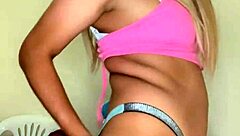 whoa this devilish trans babe flaunts her hot small tits everywhere 😈🍒🔥