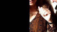 sucking cock while chatting with mummy on phone 😏 dirty housewife naughty blowjob