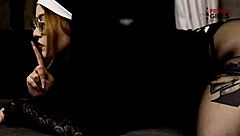 exotic freirinha madalena strips in pierced nipples stockings photoshoot!