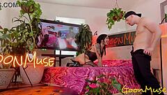 asian beauty avery black... gets dicked deep after her sloppy blowjob