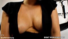 she slips on leather gloves turns her sexy ass tits and pussy into your fetish perdition