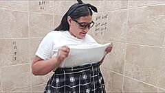 hey check out this young student getting wild in jail with her tight spot