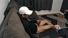 whoa spy cam catches bro's monster cock up close and hard