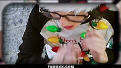 Holiday stepfamily orgy! Mom dad aunt uncle fuck taboo in 4some cowgirl doggy!