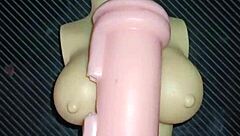 trio kissy dolly spread tight pussy ass creampie desk fuck cum tits