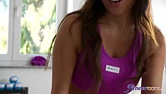 Anissa Kate and Big Tits Japanese Lesbian Lick Pussies in Steamy Fitness Room Orgy!!