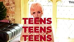 caught this couple going at it bent over in the airbnb - blonde's big naturals bouncing doggy style!