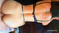 rough anal creampie pounds big ass of hot brazilian latina girlfriend pov