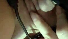 Latina walks outdoors with no panties flashing her natural tits and pussy