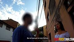 Whoa, sexy street skank picks up random guy for monster cock face fuck and cumshot! 😈💦🍆