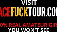 Whoa, sexy street skank picks up random guy for monster cock face fuck and cumshot! 😈💦🍆