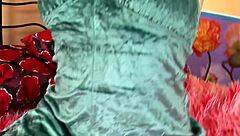 Cute chubby Alexa gets her shaved pussy jackhammered hard bent over the bed then her big tits fucked deep