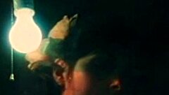 blonde goddess from porn's golden age teases her hairy pussy in retro fun