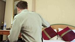 Exotic Asian's hairy pussy stretched wide by massive white cock pounding!