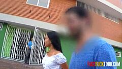 Whoa, sexy street skank picks up random guy for monster cock face fuck and cumshot! 😈💦🍆