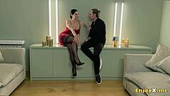 Ravishing Russian Pornstar Kira Queen Feels Intense Thrill from Bondage Fetish with Wax and Bandages in Her Kinky Session