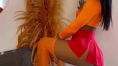 fat trans big ass shakes teasing throbbing cock crossdressed 🍑😈💦 watch it wiggle slow