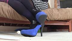 beautiful suede shoes up close